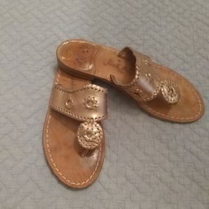 Jack Rogers gold sandals